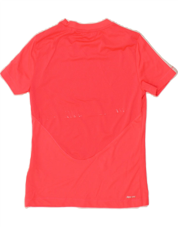 ADIDAS Girls Climacool T-Shirt Top 9-10 Years Red Polyester Vintage Adidas and Second-Hand Adidas from Messina Hembry 