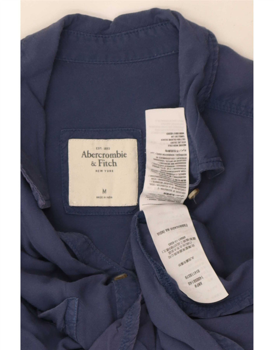 Camicia da donna Abercrombie & Fitch UK 14 Viscosa blu navy medio