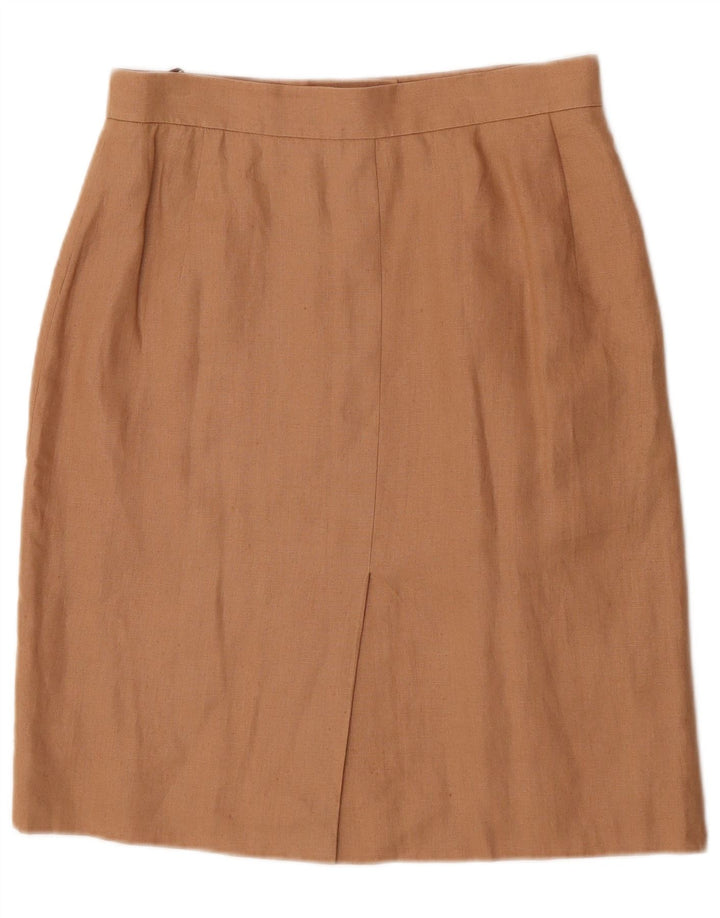 Gonna dritta da donna HERMES IT 44 media W30 lino beige