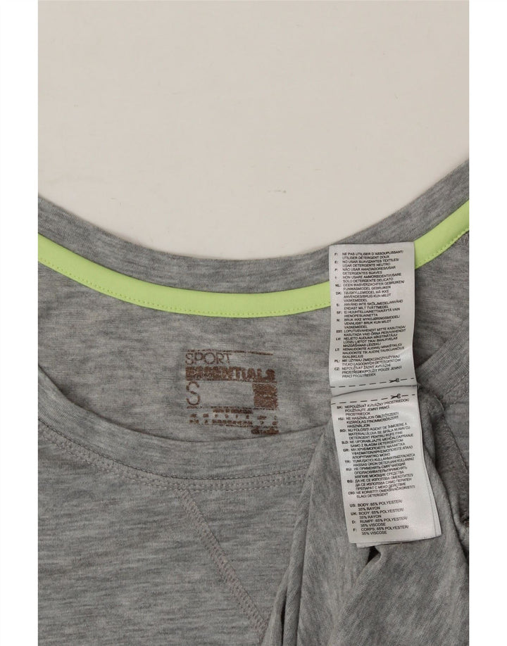 ADIDAS Womens Climalite T-Shirt Top UK 8/10 Small Grey Polyester Vintage Adidas and Second-Hand Adidas from Messina Hembry 
