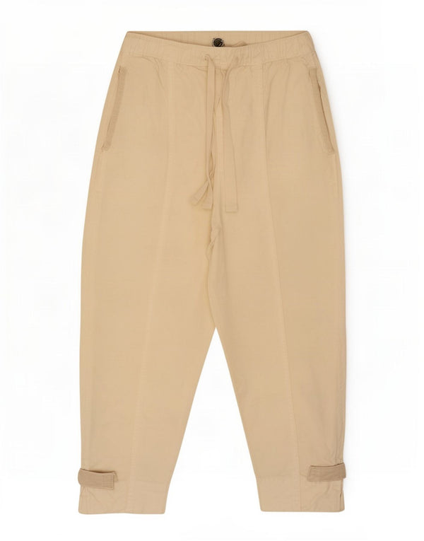 Pantaloni cropped a vita alta da donna Zara XS W24 L22 Lyocell beige