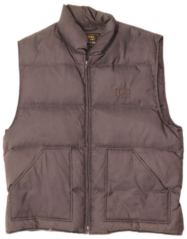 Gilet imbottito da uomo Lee UK 42 XL nylon grigio