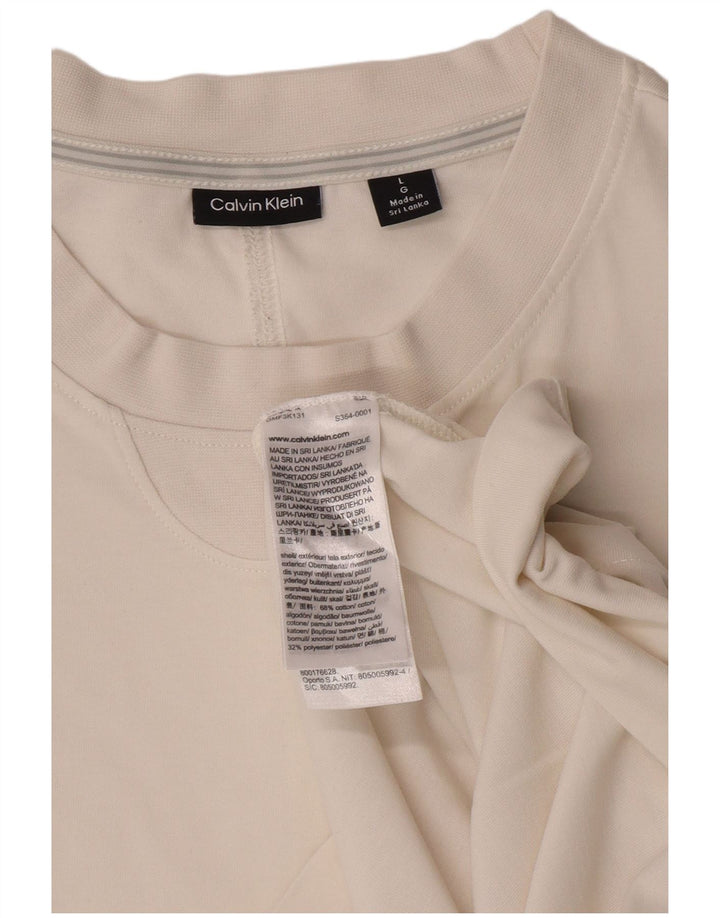 Maglietta da uomo Calvin Klein Top Large in cotone bianco