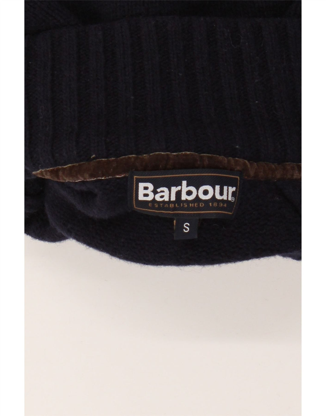 BARBOUR Maglione da uomo con collo a bottoni piccolo blu navy