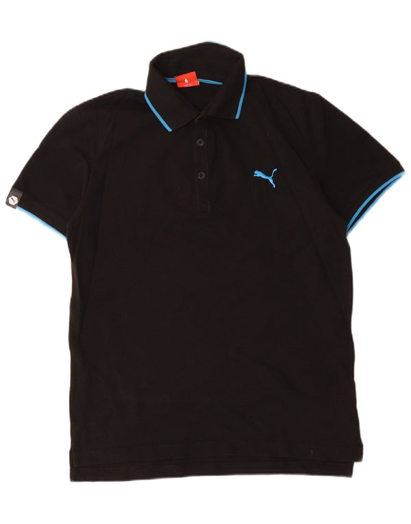 Puma Mens Polo Shirt Small Black Cotton