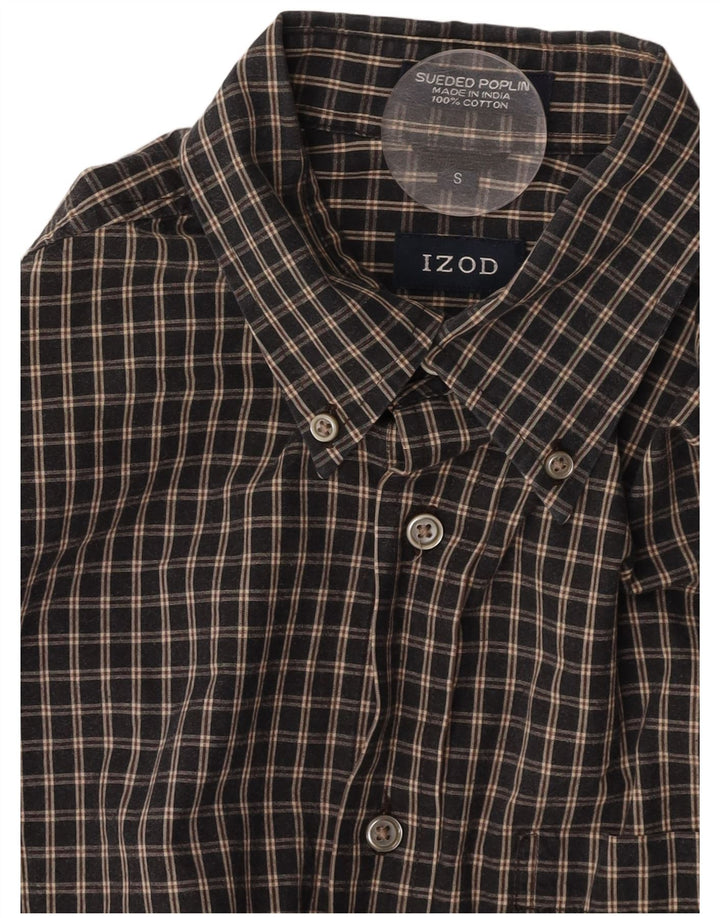 Camicia da uomo IZOD piccola in cotone a quadri blu navy