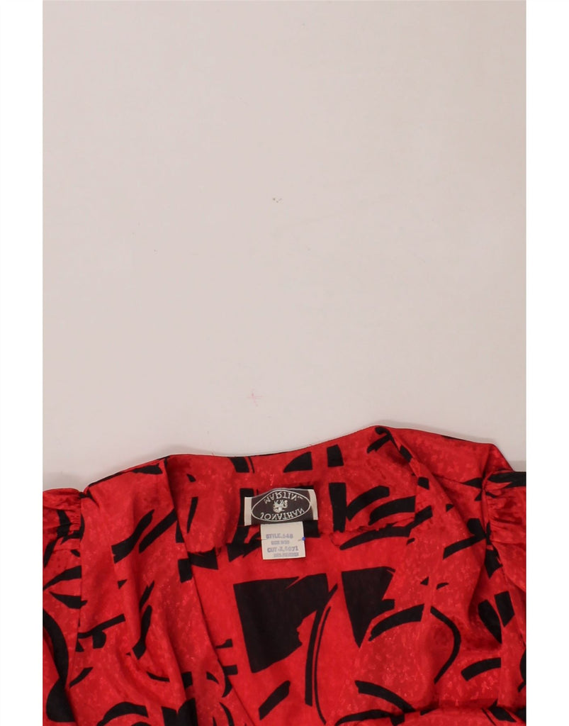 VINTAGE Womens Maxi Dress UK 9/10 Small Red Floral Polyester Vintage Vintage and Second-Hand Vintage from Messina Hembry 