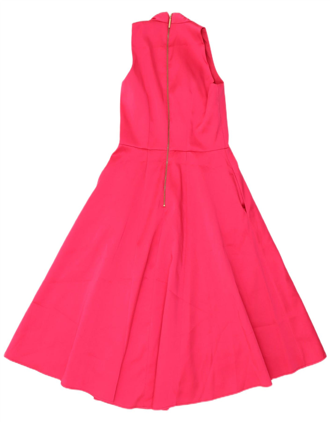 CLOSET Abito da donna senza maniche a trapezio UK 8 piccolo poliestere rosa