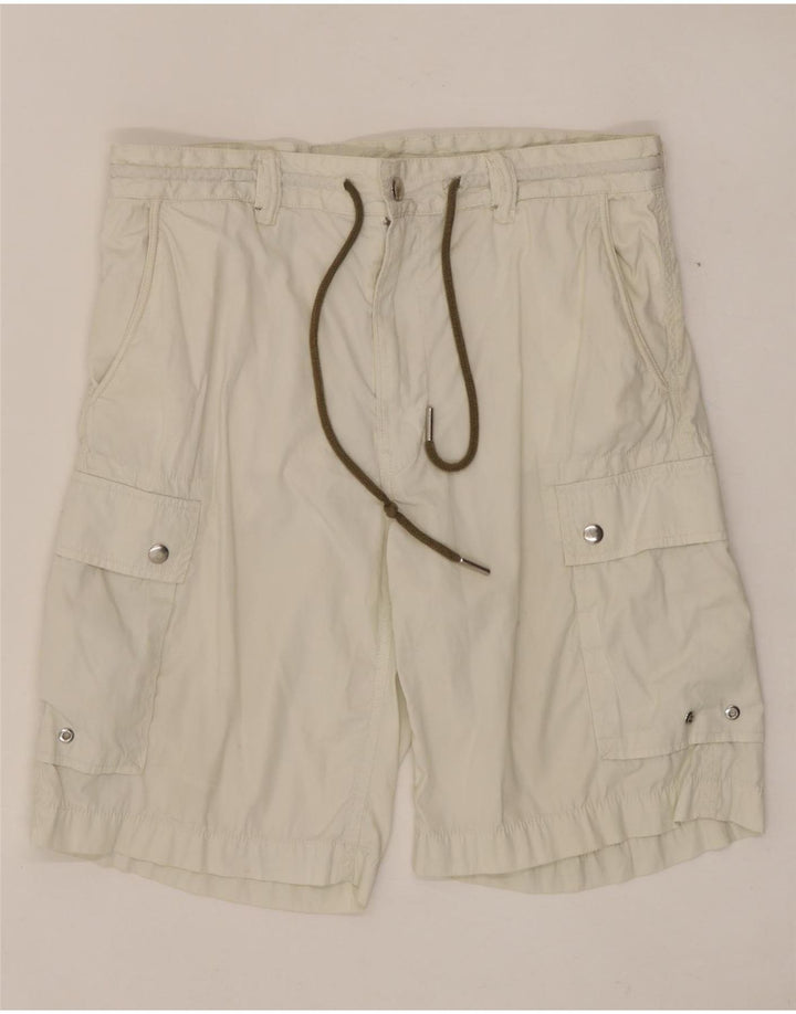 Pantaloncini cargo da uomo Diesel W30 cotone bianco sporco medio