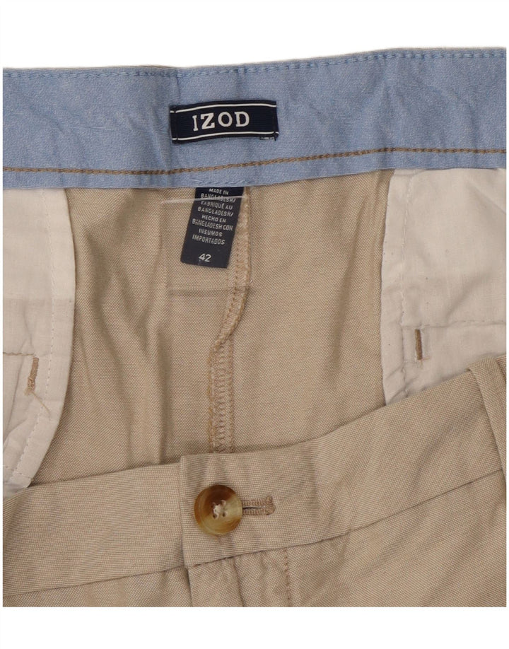 Pantaloncini chino da uomo Izod W42 2XL cotone beige