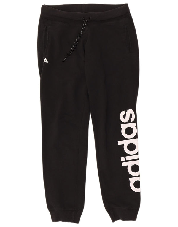 Pantaloni da tuta con grafica Adidas da donna Joggers UK 12/14 Medio Nero