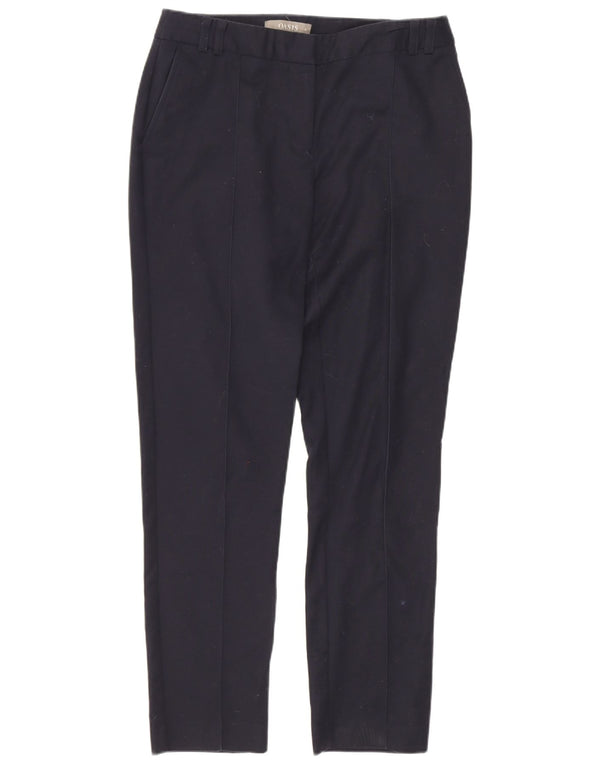 Pantaloni chino slim da donna Oasis UK 8 piccoli W28 L26 cotone blu navy