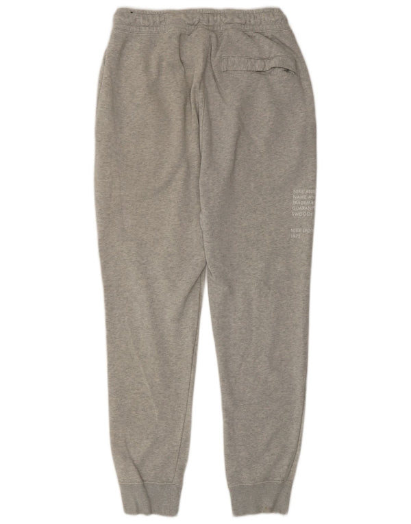 Pantaloni da tuta con grafica Nike Swoosh da uomo, pantaloni da jogging, piccoli, in cotone grigio