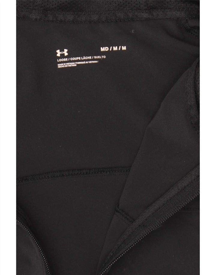 Giacca da ginnastica con cappuccio da uomo Under Armour, poliestere nero medio