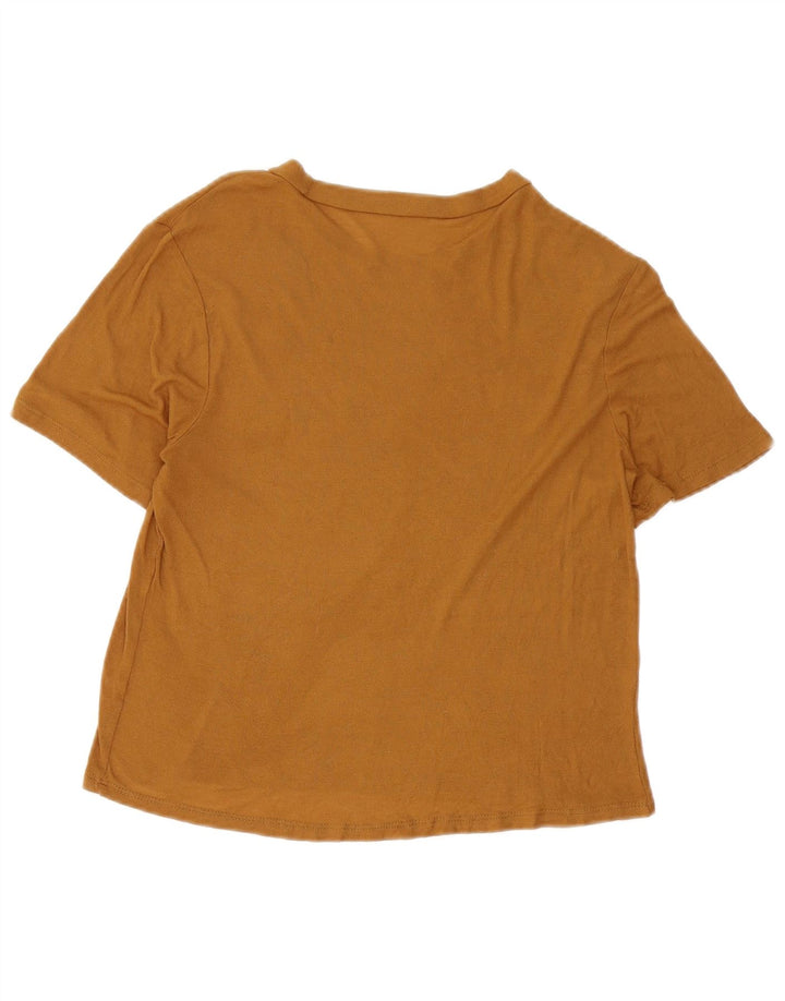 T-shirt Zara da donna Top UK 14 grande marrone