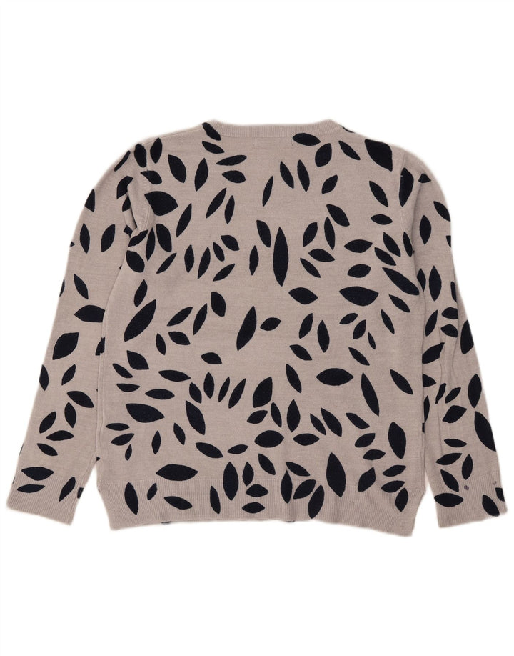 Maglione maglione con scollo a barca da donna Marks & Spencer UK 14 grande grigio