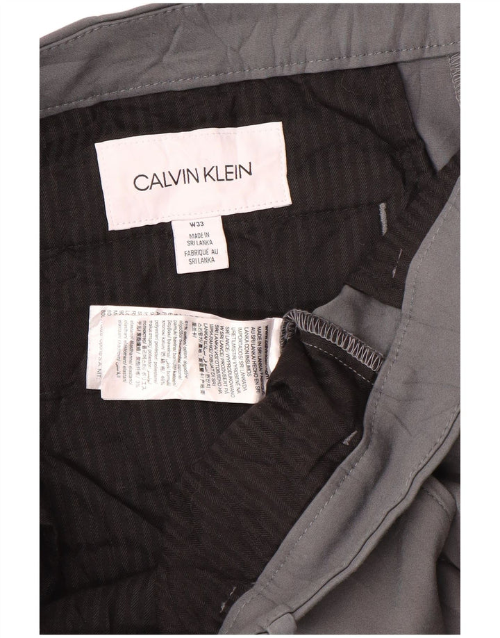Pantaloncini chino da uomo Calvin Klein W33 cotone grigio medio