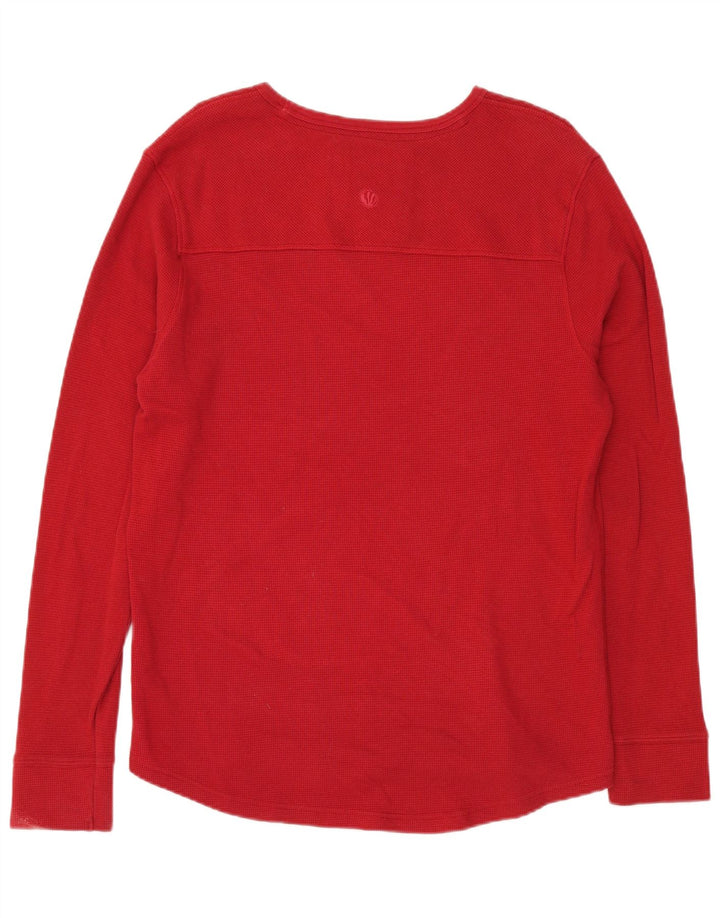 Fat Face Top da uomo a maniche lunghe grande in cotone rosso