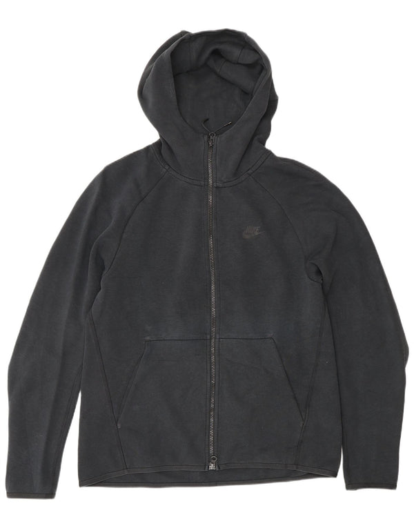 Maglione con cappuccio e zip da uomo NIKE medio nero sportivo