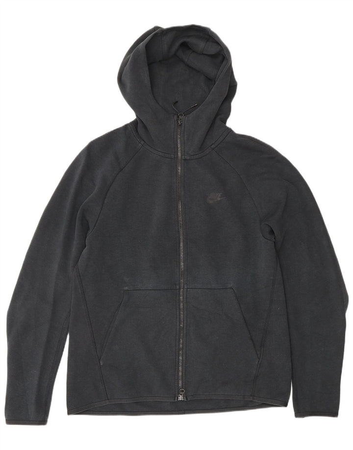 Maglione con cappuccio e zip da uomo NIKE medio nero sportivo