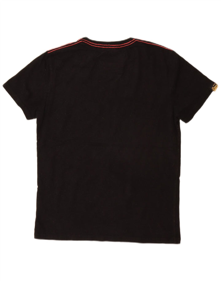 T-shirt grafica da uomo SUPERDRY Top grande in cotone nero