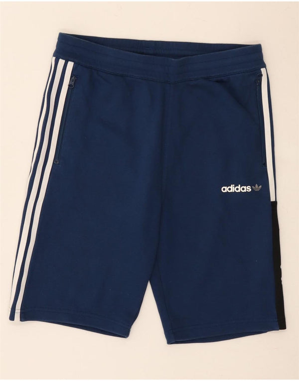 Pantaloncini sportivi Adidas da ragazzo 13-14 anni in cotone blu navy