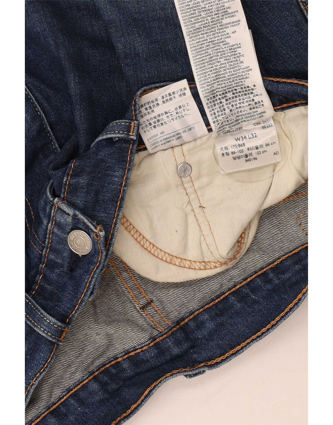 Jeans Levi's Uomo 511 Slim W34 L32 Cotone Blu