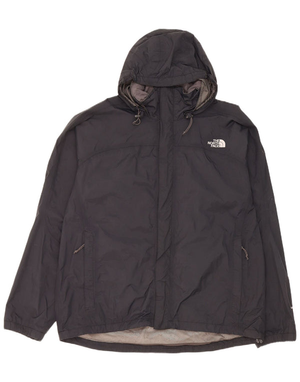 The North Face Mens Hooded Rain Jacket UK 40 Large Black Nylon