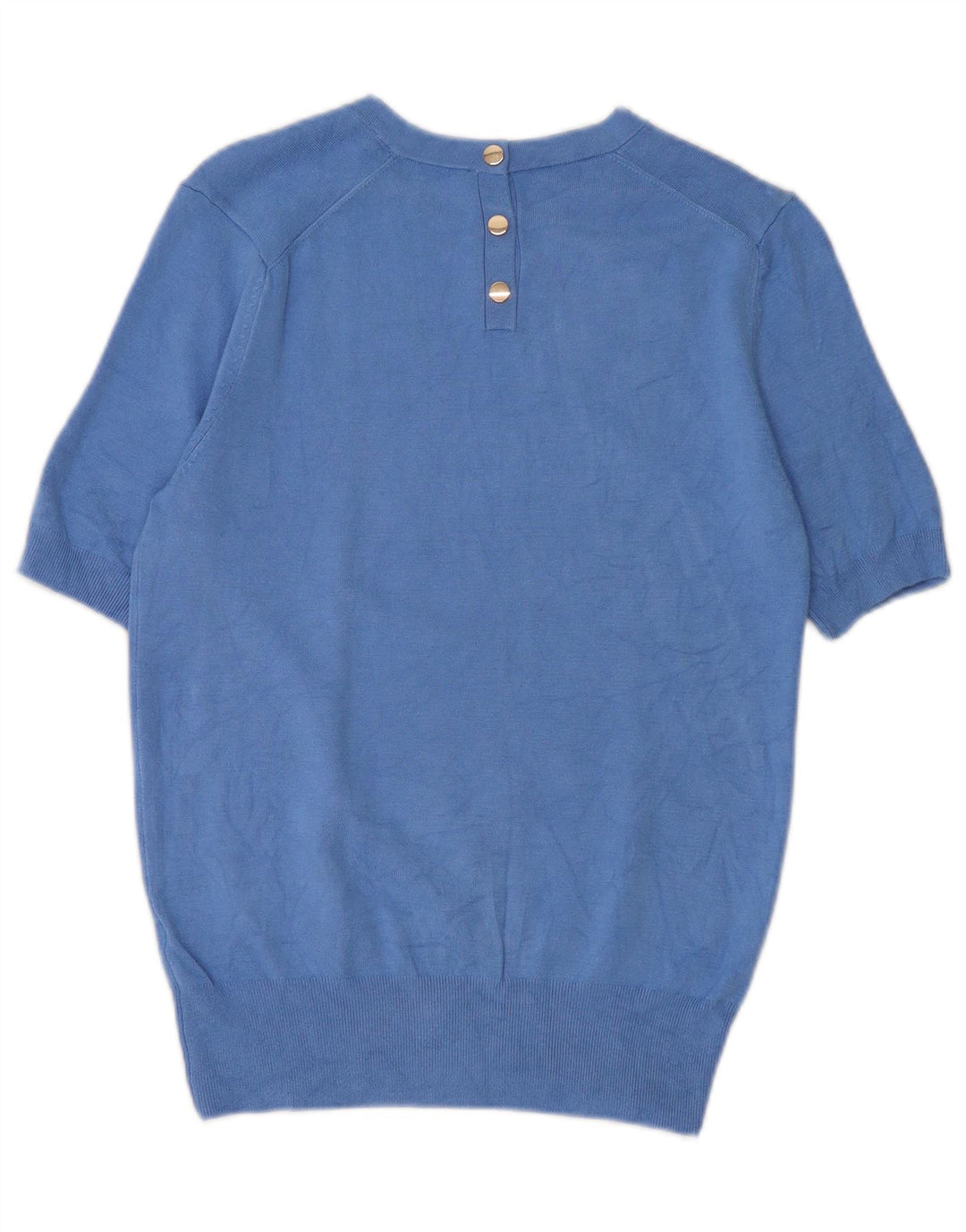 Maglione ZARA da donna girocollo a maniche corte UK 14 grande blu
