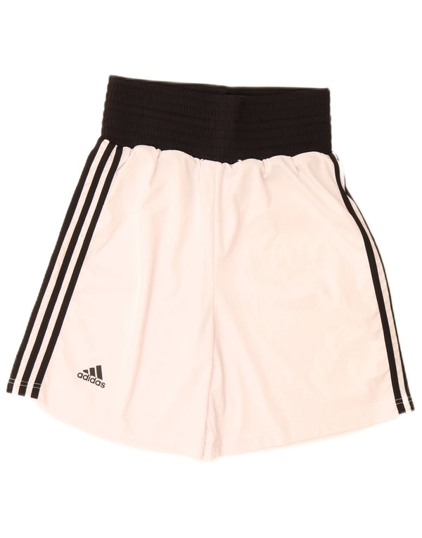 Pantaloncini sportivi Adidas da donna UK 6 XS poliestere colorblock bianco