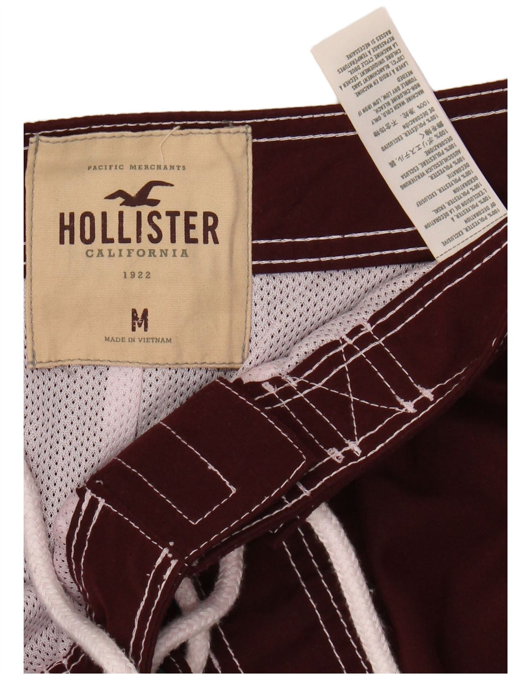 Pantaloncini da bagno da uomo HOLLISTER Poliestere medio bordeaux