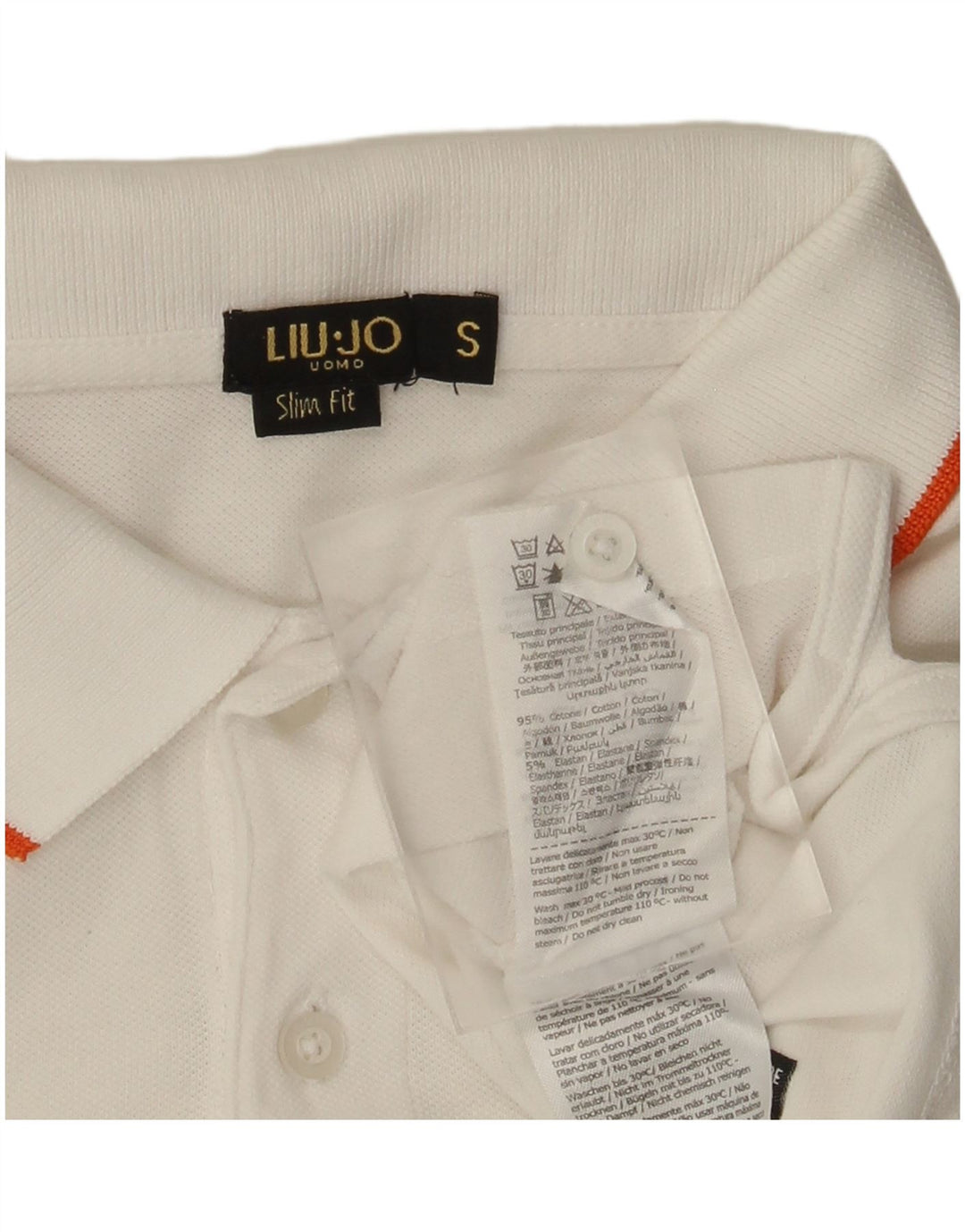 Polo Liu Jo Uomo Slim Fit Small Bianca in Cotone