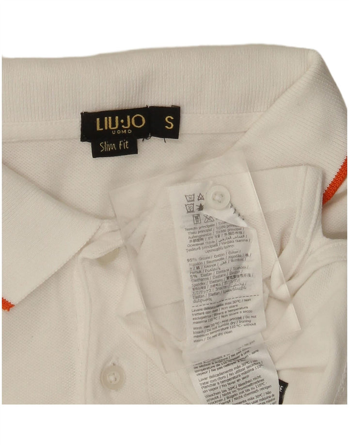 Polo Liu Jo Uomo Slim Fit Small Bianca in Cotone