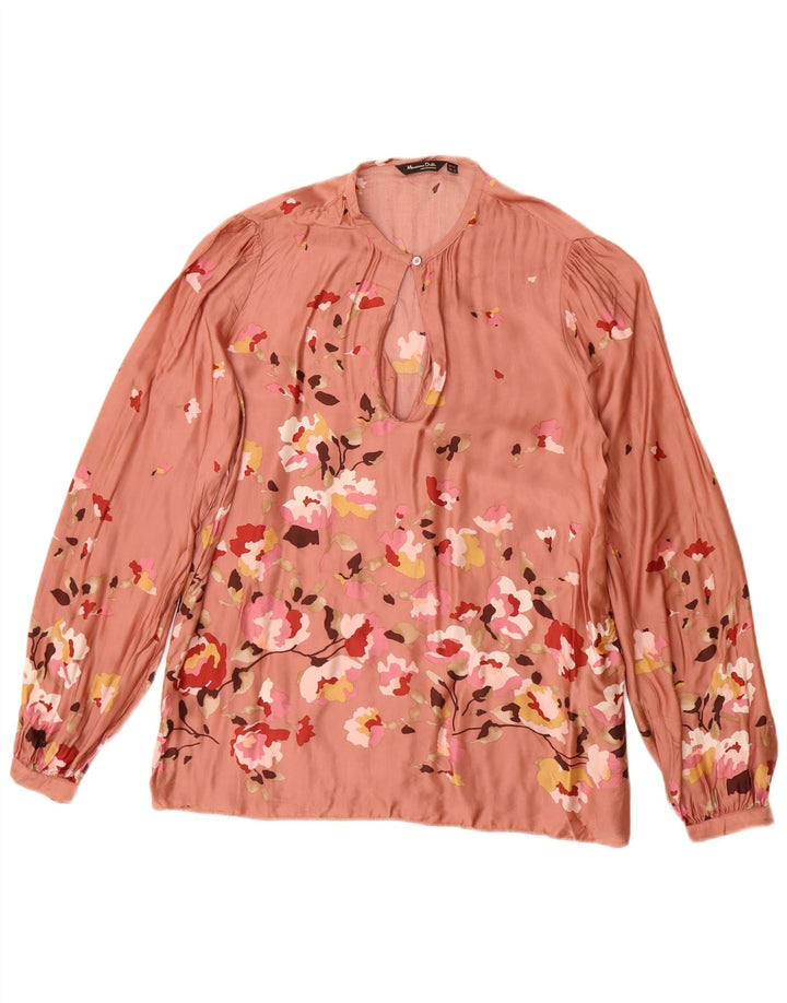Camicetta da donna Massimo Dutti Top EU 40 Viscosa floreale rosa medio