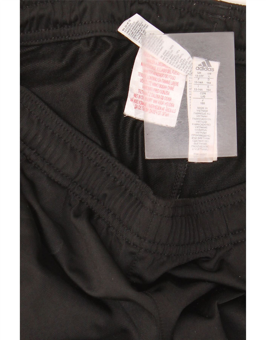 Pantaloni della tuta da ragazzo Adidas 13-14 anni in poliestere nero