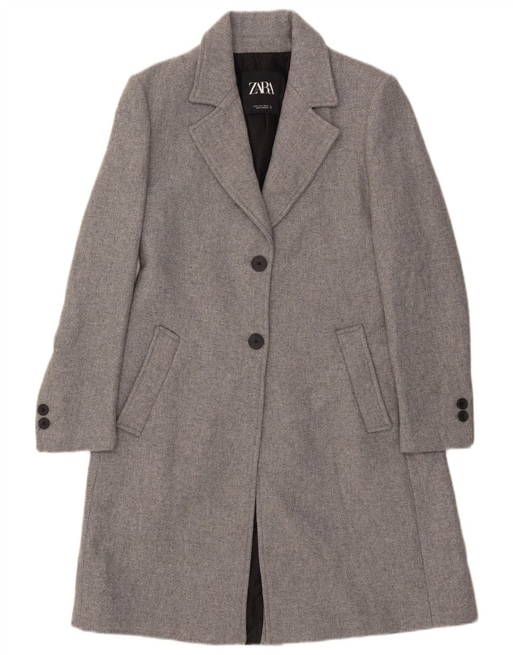 Cappotto Zara da donna UK 12 in lana grigio medio