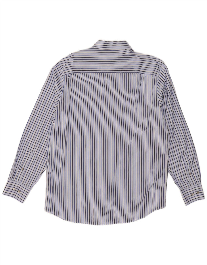 CALVIN KLEIN Camicia Uomo Cotone Rigato Blu Medio