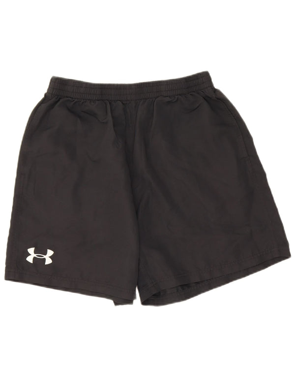 Pantaloncini sportivi Under Armour da ragazzo Heat Gear 11-12 anni, poliestere nero grande