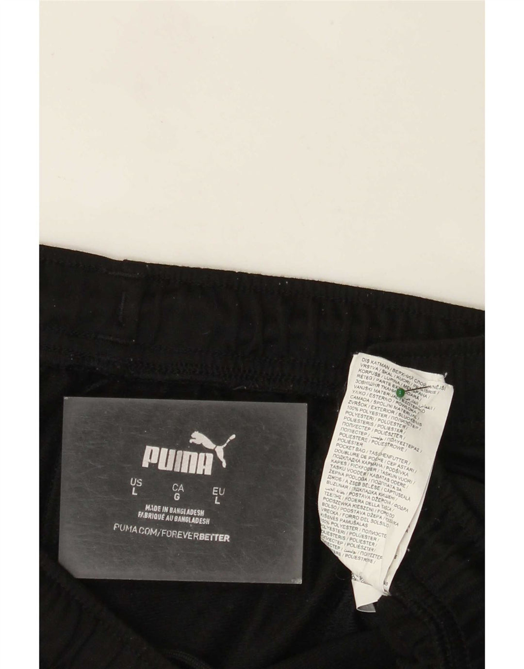 Pantaloni da tuta da uomo Puma Large neri in poliestere