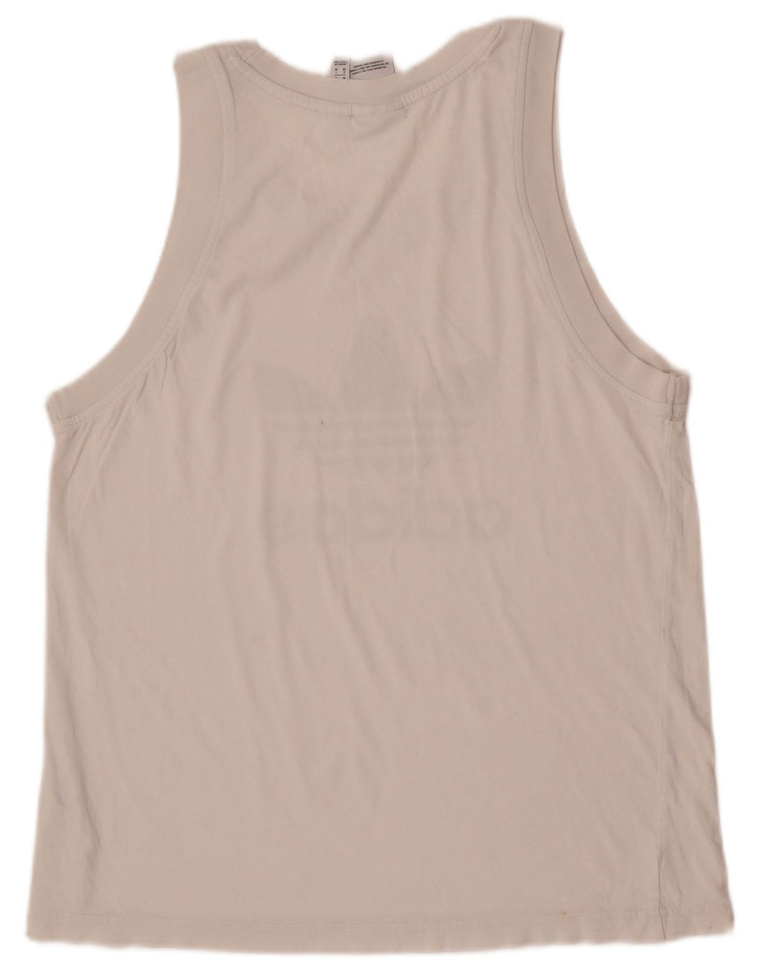 Canotta grafica da uomo Adidas in cotone bianco medio