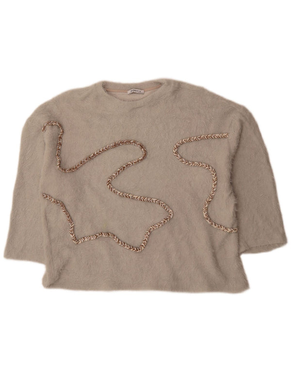 Maglione girocollo Zara Trafaluc da donna con maniche a 3/4 UK 14 Grigio medio