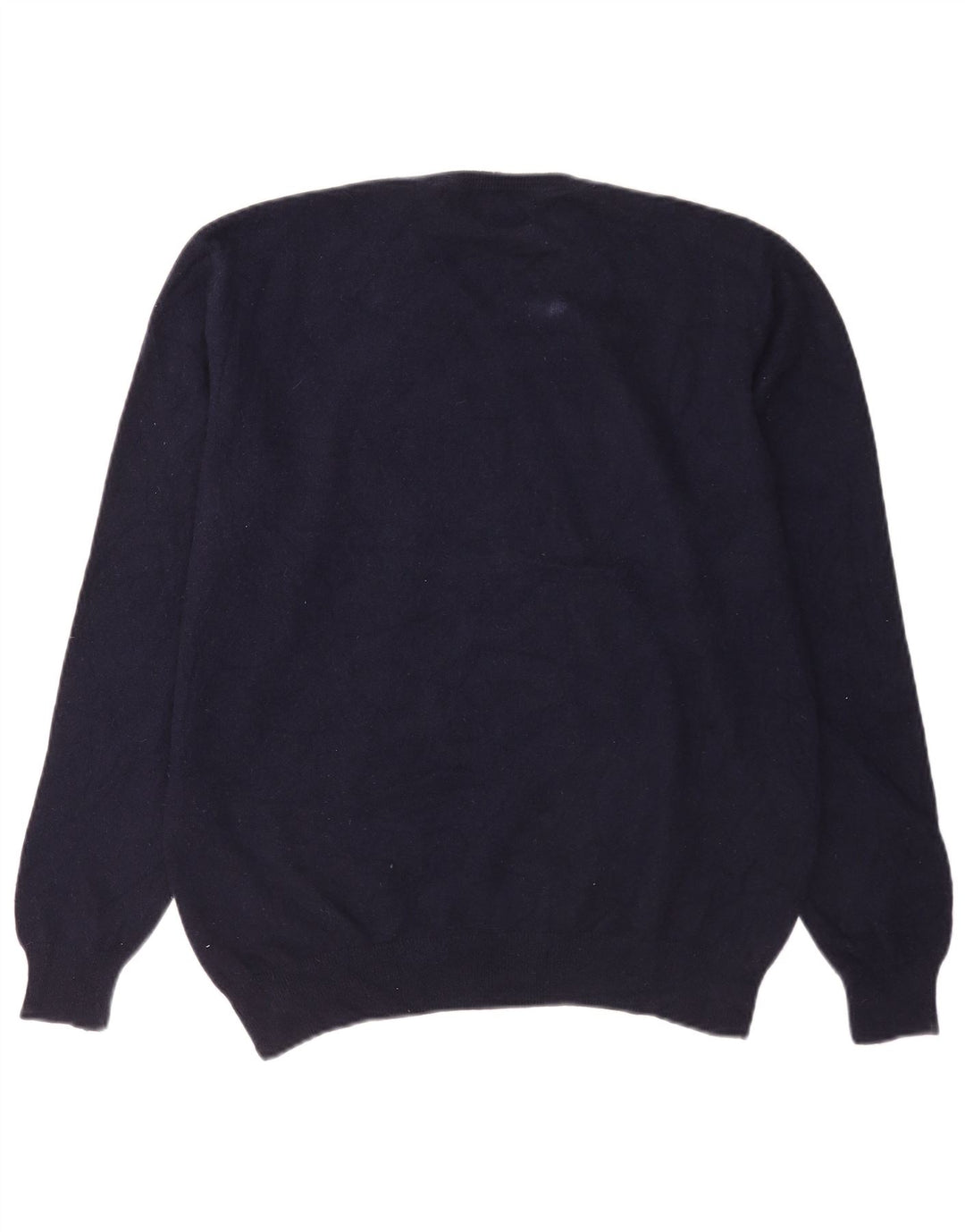 Maglione da uomo Marks & Spencer con scollo a V grande in cashmere blu navy