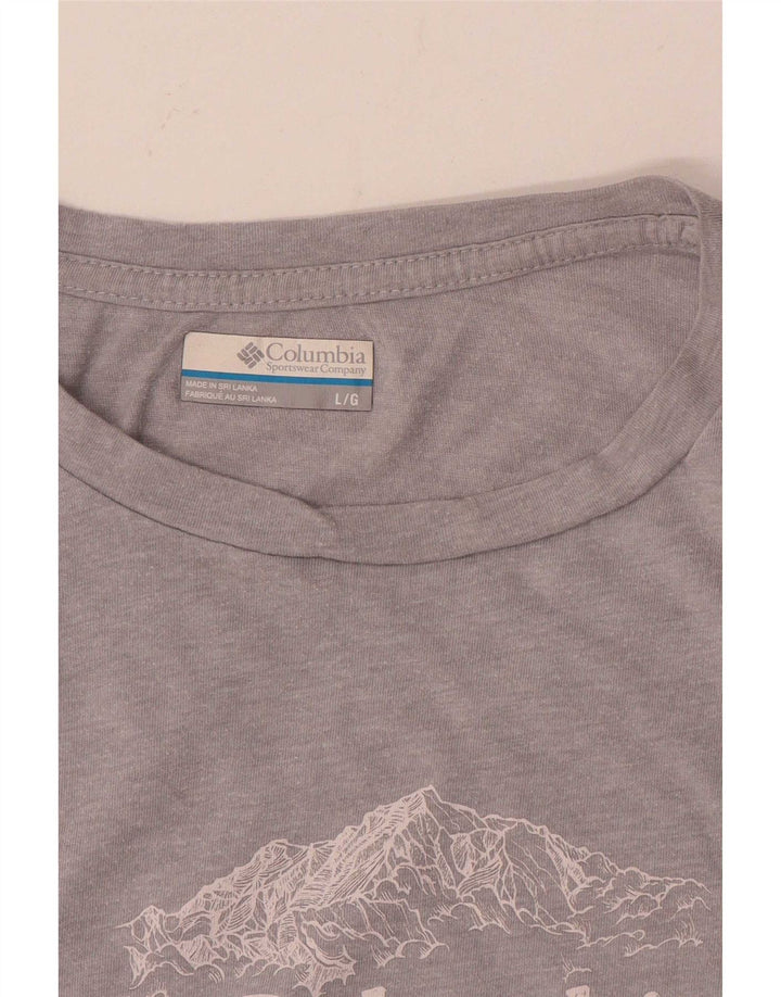 T-shirt grafica da uomo Columbia grande grigia
