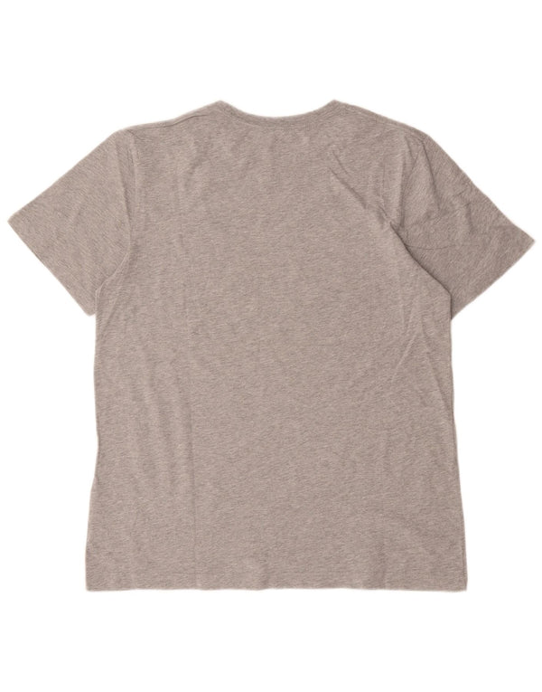 T-shirt grafica Nike da uomo slim fit 2XL in cotone grigio