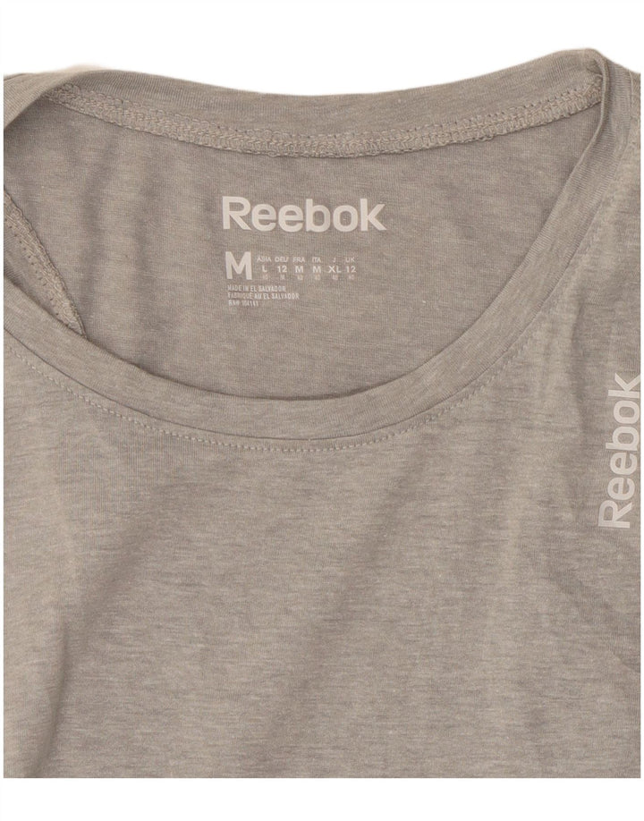 Canottiera Reebok da donna UK 12 grigio medio chiazzato