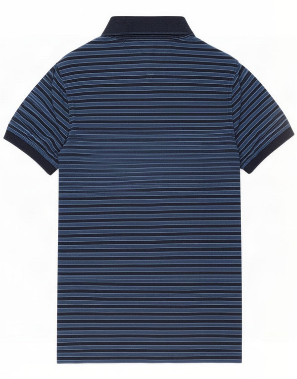 Polo da uomo slim fit Tommy Hilfiger piccola in cotone a righe blu
