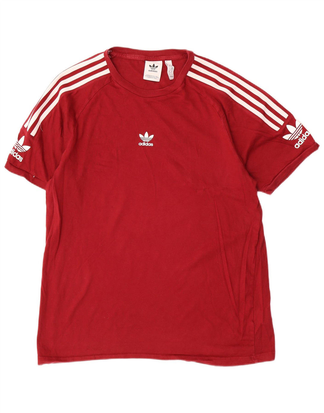 T-shirt grafica da uomo Adidas Top in cotone bordeaux medio