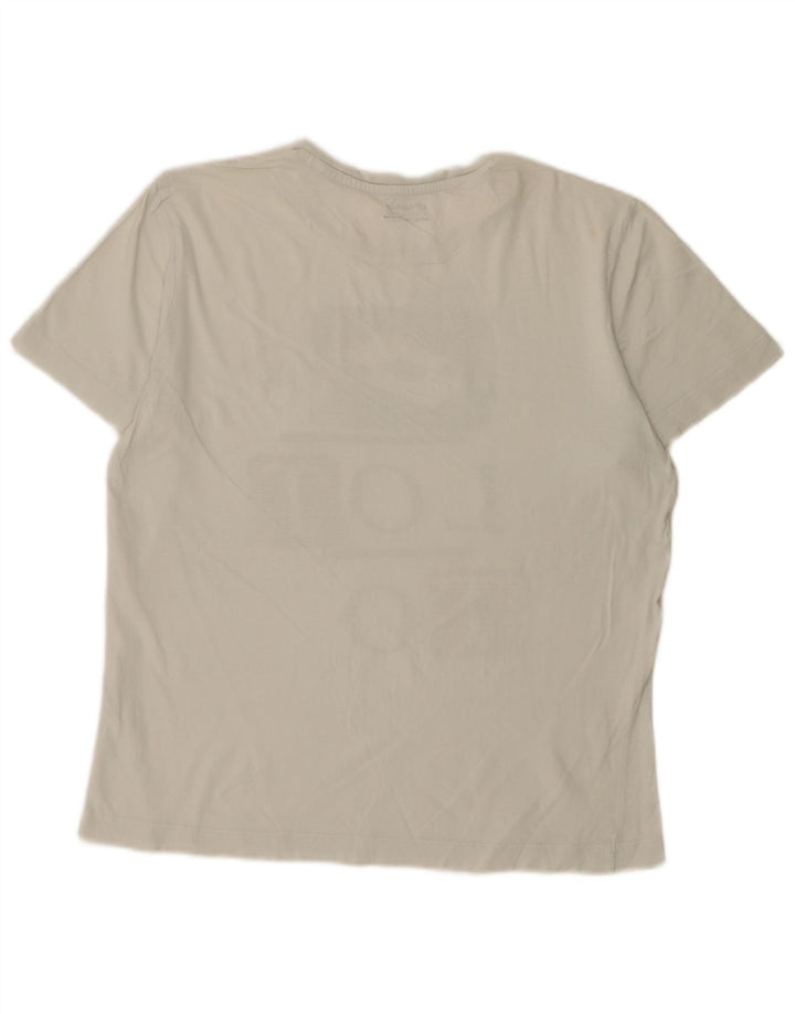 T-shirt grafica da uomo Lotto Top bianco medio