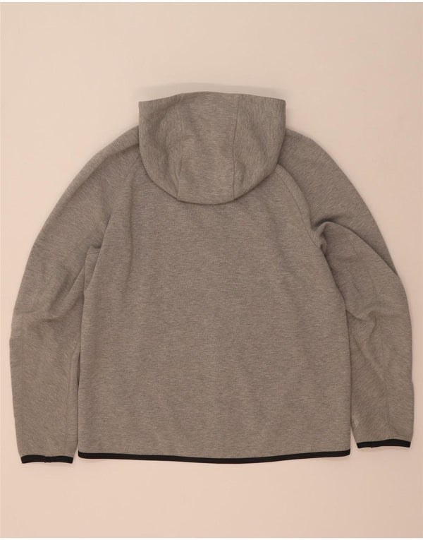 Felpa con cappuccio e zip Nike da uomo, grande, in cotone chiazzato grigio
