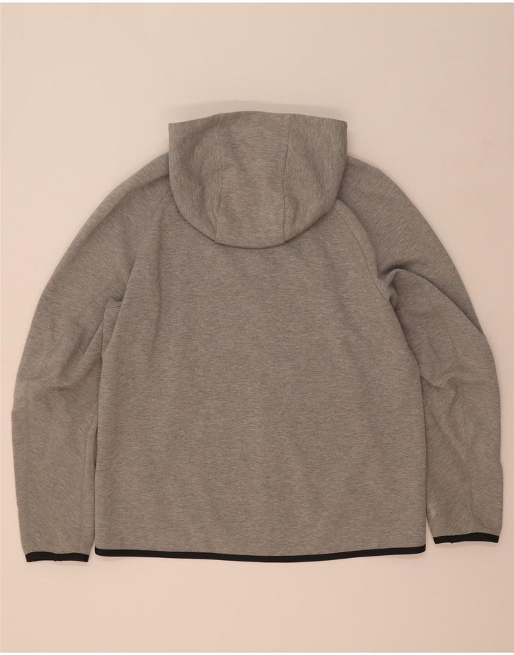 Felpa con cappuccio e zip Nike da uomo, grande, in cotone chiazzato grigio